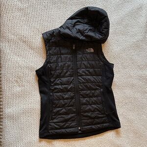 The North Face Quilted Black Hooded Vest